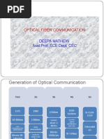 Optical Fiber Communication: Deepa Mathew Asst - Prof.,ECE Dept. CEC