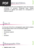 1 - Sensitized Material