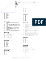 Language Test 5A : Tests Answer Key