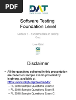 CTFL2018 01 Fundamentals Quiz 1.01