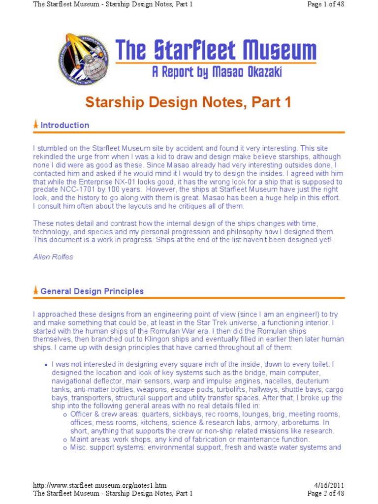 Starship Interior Design Principles | PDF