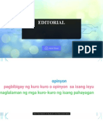 Pagsulat NG Editoryal at Uri