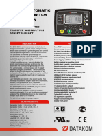 Dkg-329 Automatic Transfer Switch Controller: With Uninterrupted Transfer and Multiple Genset Support