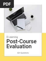 E-Learning Post-Course Evaluation 60 Questions