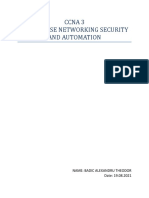 Ccna 3 Enterprise Networking Security and Automation: Name: Badic Alexandru Theodor Date: 19.08.2021