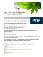 Ajax Livesearch Manual