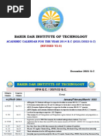 Academic Calendar 2014 E.C. - Revised After Crisis V2.0