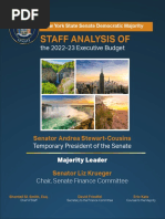 New York State Senate Majority Conference Blue Book - Staff Analysis of The 2023 Executive Budget.