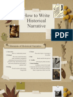 How To Write Historical Narrative