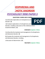 Schizophrenia p3 (8 and 10 Mrks)