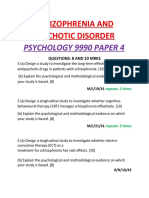 Schizophrenia p4 (8 and 10 MRKS)