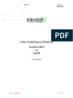 Labat Audiological Platform Audiolab/S Assr: User Manual