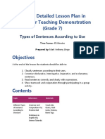 Sample Detailed Lesson Plan in English For Teaching Demonstration (Grade 7)