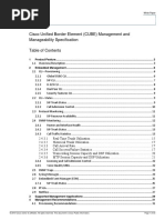 Cisco Unified Border Element (CUBE) Management and Manageability Specification