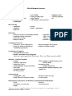 Clinical Systems Inventory: Personnel