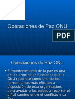 Operaciones de Paz ONU