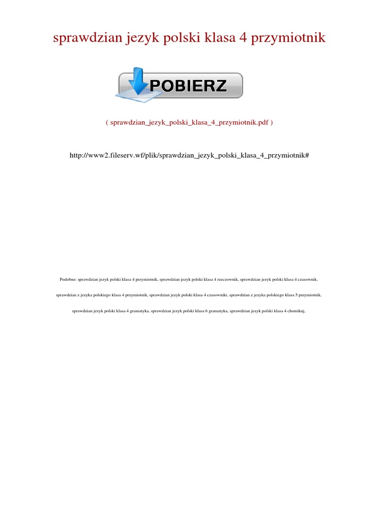 Słowa Na Start Klasa 5 Pdf