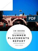 Summer Placements: Iim Indore