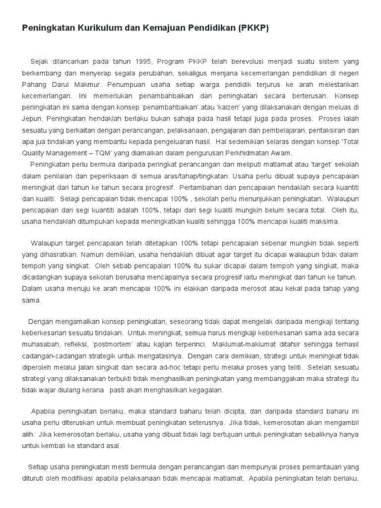 Peningkatan Kurikulum Dan Kemajuan Pendidikan Pdf