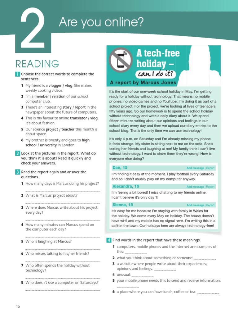 Are You Online? A TechFree Holiday PDF