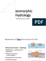 Geomorphic Hydrology: GGP4010 Geomorp. & Hydrol