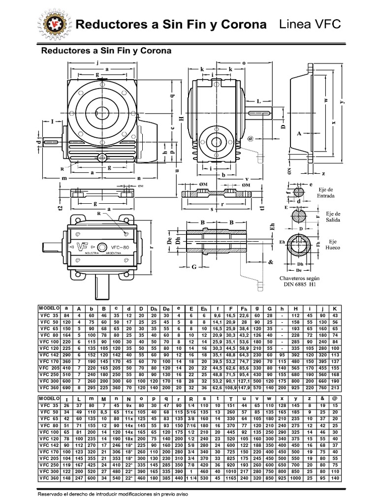 VFC Model Specifications and Data | PDF