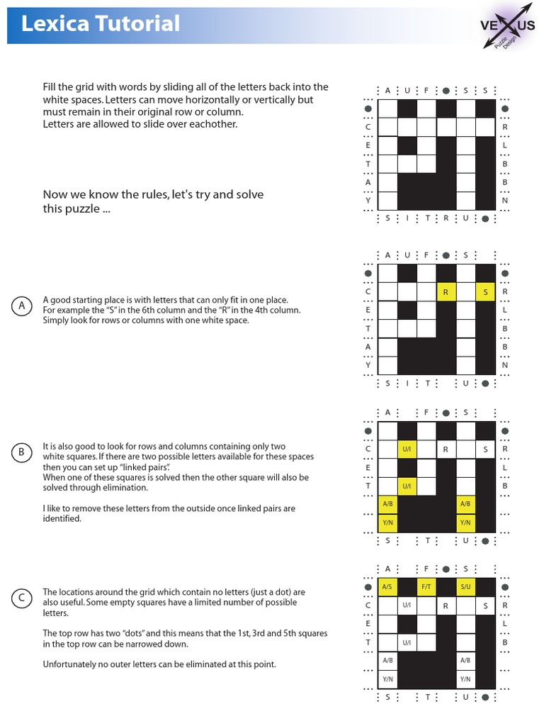 Lexica Tutorial Now We Know The Rules Let S Try And Solve This Puzzle