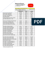 Tabela de Preços de Perfis de Alumínio 6m