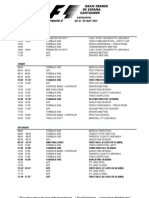 Horarios F1 Montmelo