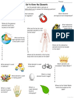 Get to Know the Elements Activity Student Pages only