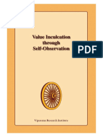 Value Inculcation Thru Self-Observation - Text