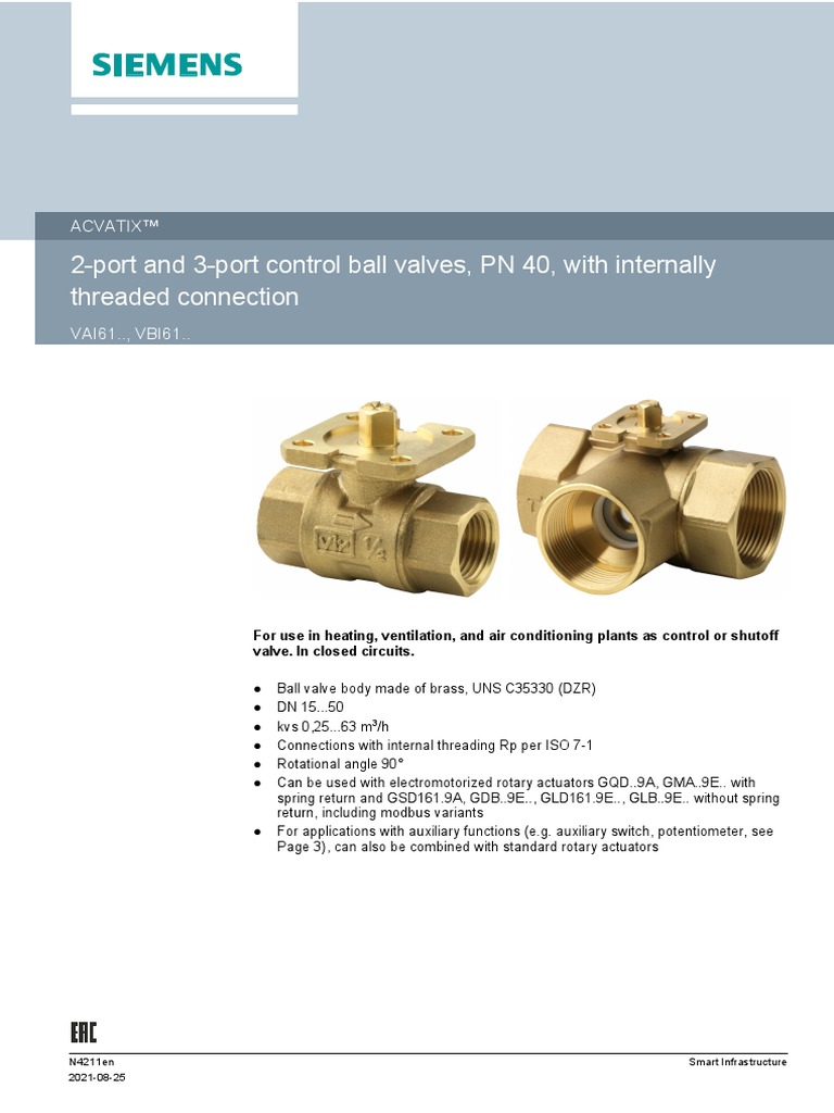A6V10218248 2Port and 3Port Control Ball Valves PN 40 With en