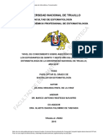 Nivel de Conocimiento Sobre Anestesicos Locales de Los Estudiantes de Quinto y Sexto Año