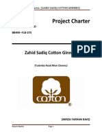 Project Charter: Zahid Sadiq Cotton Ginners