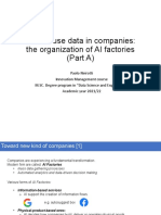 How To Use Data in Companies: The Organization of AI Factories (Part A)