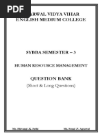 Sybba Sem-3 HRM Question Bank