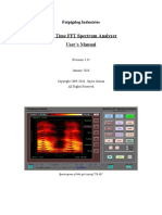 Real Time FFT Spectrum Analyzer User's Manual: Fatpigdog Industries
