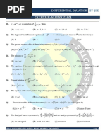 Differential Equation Exercise-1 (Objective) : Iit-Jee