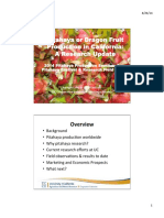 Pitaya produccion en california, investigacion actualizada 2014