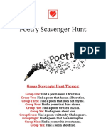 Poetry Scavenger Hunt
