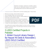 3 LEED Certified Projects in Pakistan