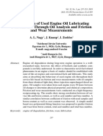 Investigation of Used Engine Oil Lubrica