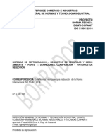 ISO 5149-1-2014 Sistemas de Refrigeración - Requisitos de Seguridad y Medio Ambiente