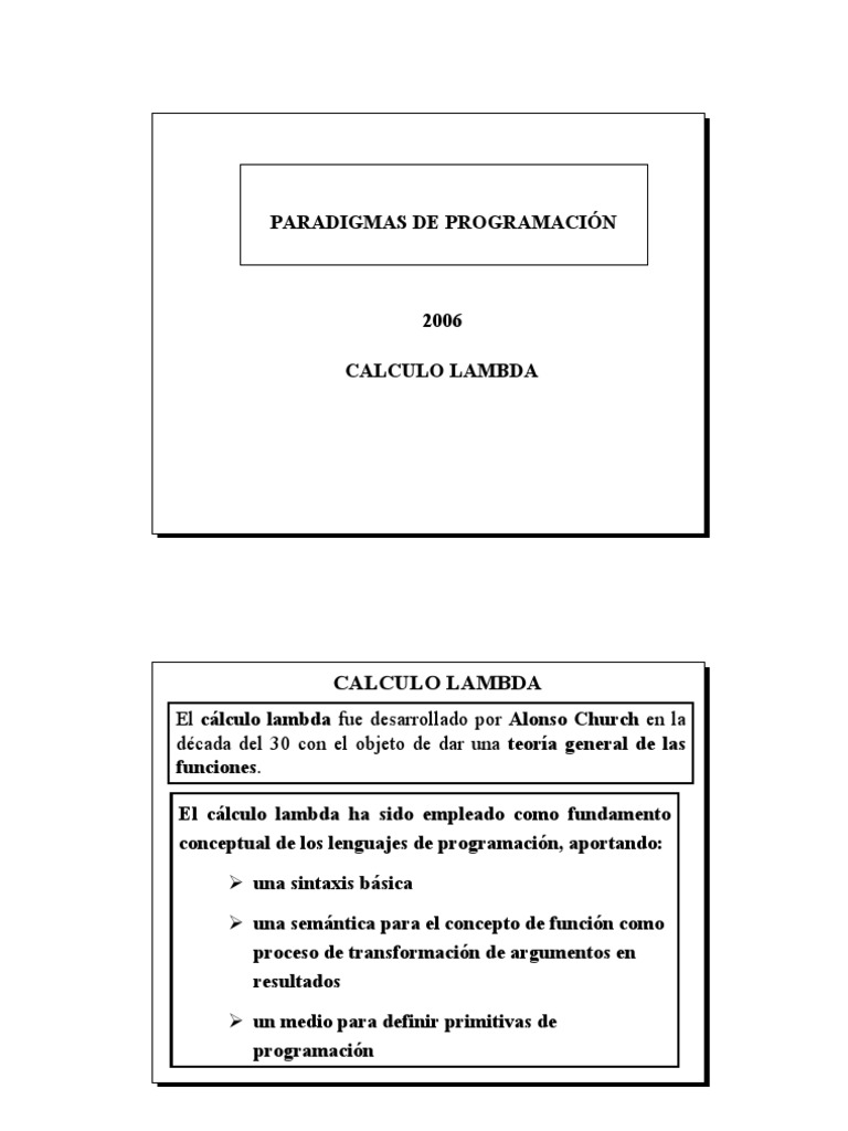 Introducción al Cálculo Lambda | PDF | Función (Matemáticas) | Lógica ...