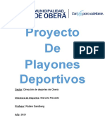 Proyecto de Playones de La Municipalidad de Obera