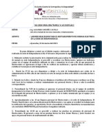 Informe 47 Restablecimiento de Energia Sede Independencia