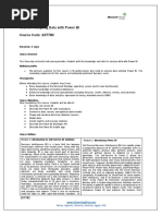 Course: Analyzing Data With Power BI Course Code: 20778C: Duration: 3 Days