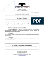 CP PP 27062019 - Restriction de circulation du 27062019