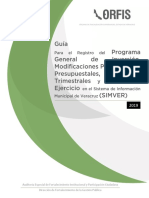 Registro del PGI, Modificaciones, Reportes Trimestrales y Cierre de Ejercicio en el SIMVER