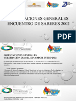 Orientaciones Pedagogicas Encuentro de Saberes 2022